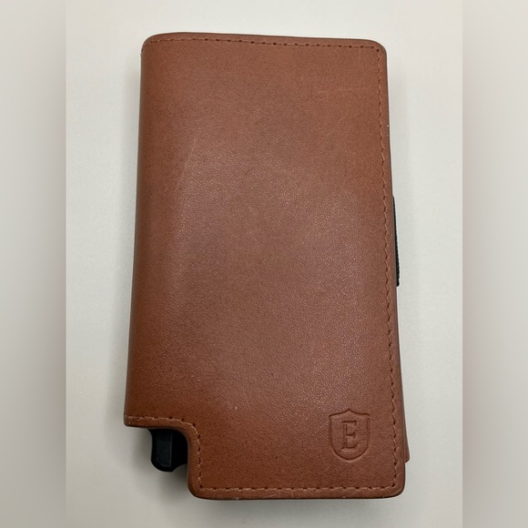 A Very Rare HTF Smart Minimalist Ekster Brown Leather Men’s Wallet - Picture 1 of 4